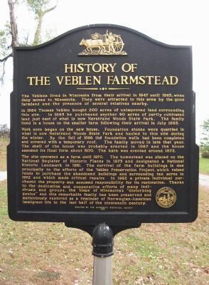 History of the Veblen Farmstead Marker image. Click for full size.
