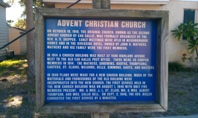 Advent Christian Church Marker image. Click for full size.
