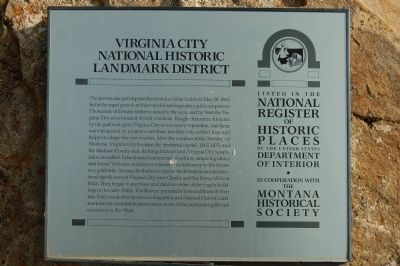 Virginia City National Historic Landmark District Marker image. Click for full size.