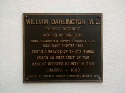William Darlington M.D. Marker image. Click for full size.