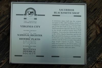 Sauerbier Blacksmith Shop Marker image. Click for full size.