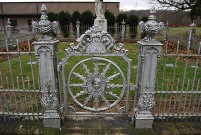 White Cemetery Ornamental Gate image. Click for full size.