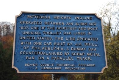Patterson Heights Incline Marker image. Click for full size.