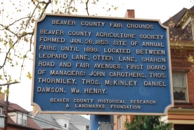 Beaver County Fair Grounds Marker image. Click for full size.