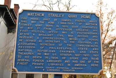 Matthew Stanley Quay Home Marker image. Click for full size.