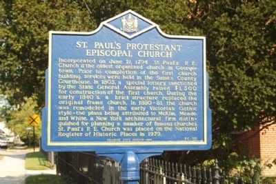 St. Paul's Protestant Episcopal Church Marker image. Click for full size.