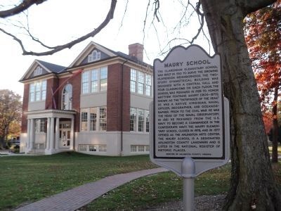 Maury School and Marker image. Click for full size.