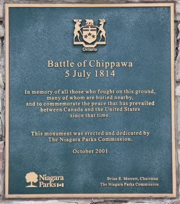 Battle of Chippawa Marker image. Click for full size.