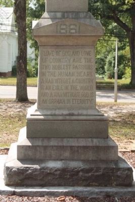 Johnston Civil War Monument North face text image. Click for full size.
