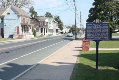 Grace United Methodist Church Marker, looking east along East Market Street image. Click for full size.