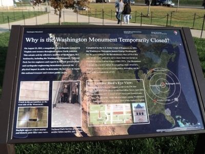 Why is the Washington Monument <br>Temporarily Closed? Marker image. Click for full size.