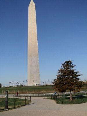 Marker at the Washington Monument image. Click for full size.