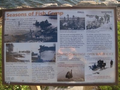 Seasons of Fish Camp Marker. Click for full size. Seasons of Fish Camp Marker image. Click for full size.