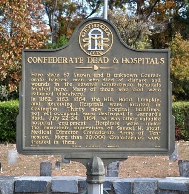 Confederate Dead & Hospitals Marker. Click for full size. Confederate Dead & Hospitals Marker image. Click for full size.