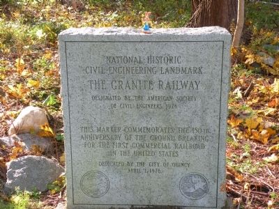 The Granite Railway Marker. Click for full size. The Granite Railway Marker image. Click for full size.