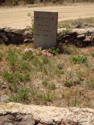 The Boot Hill marker for William & Clara Dalton image. Click for full size.