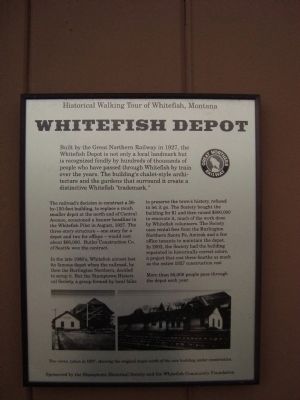 Whitefish Depot Marker image. Click for full size.