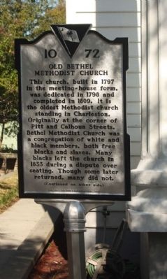 Old Bethel Methodist Church Marker image. Click for full size.