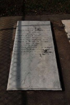 Elizabeth Robertson Earle Tombstone image. Click for full size.