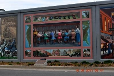 The Telephone Pioneers Marker & Switchboard Mural image. Click for full size.