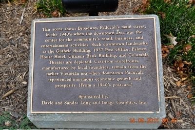 Broadway, Paducah's Main Street Marker image. Click for full size.