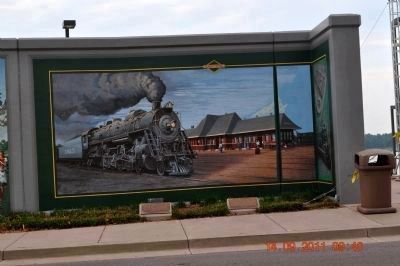 Illinois Central Markers & Union Station Mural image. Click for full size.