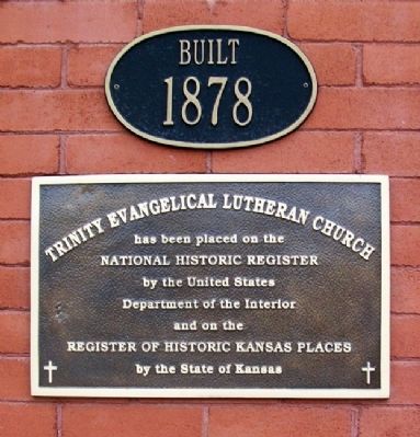 Trinity Evangelical Lutheran Church NRHP Marker. Click for full size. Trinity Evangelical Lutheran Church NRHP Marker image. Click for full size.
