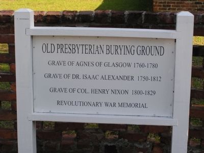 Old Presbyterian Burying Ground image. Click for full size.