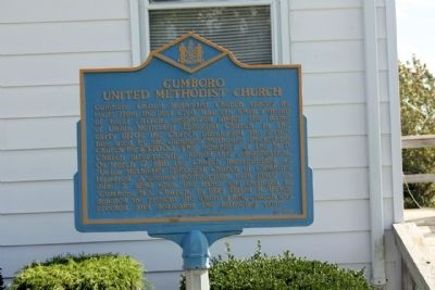 Gumboro United Methodist Church Marker image. Click for full size.