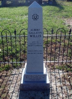 Monument at Flint Hill Baptist Church image. Click for full size.
