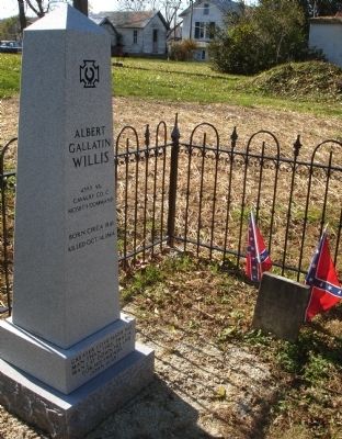 Albert Gallatin Willis Monument and Headstone image. Click for full size.