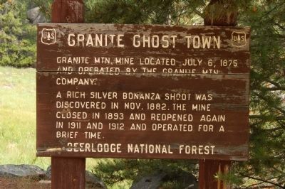 Granite Ghost Town Marker image. Click for full size.
