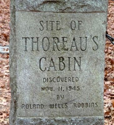Thoreaus Cabin Marker image. Click for full size.