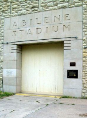 Eisenhower Park Markers at Abilene Stadium image. Click for full size.