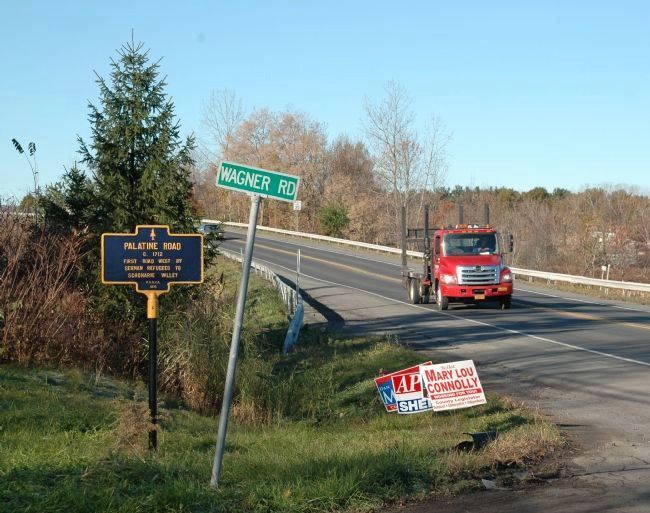 Palatine Road Marker @ Rt 146 & Wagner Road. Click for full size. Palatine Road Marker @ Rt 146 & Wagner Road image. Click for full size.