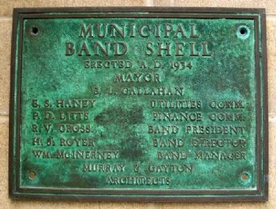 Original Band Shell Marker image. Click for full size.