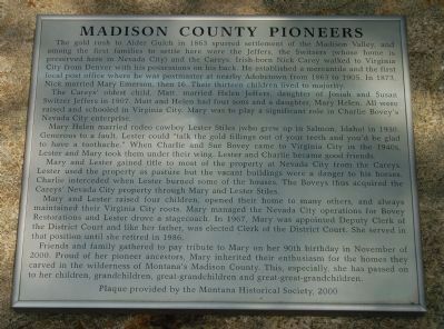 Madison County Pioneers Marker image. Click for full size.
