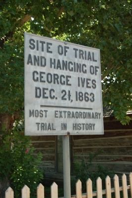 Site of the Trial and Hanging of George Ives Marker image. Click for full size.