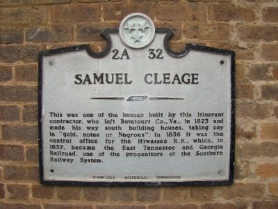 Samuel Cleage Marker image. Click for full size.