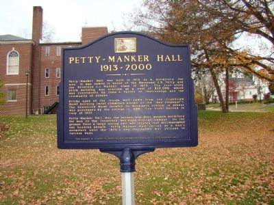 Petty-Manker Hall Marker image. Click for full size.
