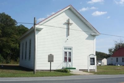 Providence United Methodist Church and Marker image. Click for full size.