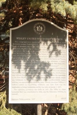 Wesley United Methodist Marker image. Click for full size.