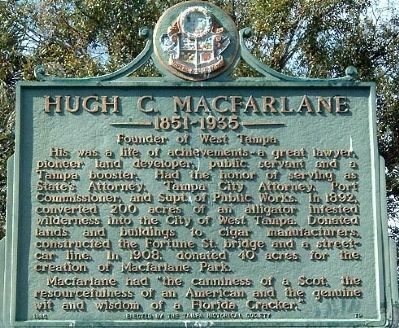 Hugh C. Macfarlane Marker image. Click for full size.