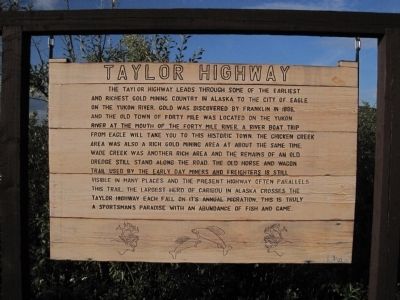 Taylor Highway Marker image. Click for full size.