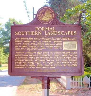 Formal Southern Landscapes Marker image. Click for full size.