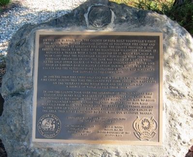 Yountville's First Fire House Marker image. Click for full size.