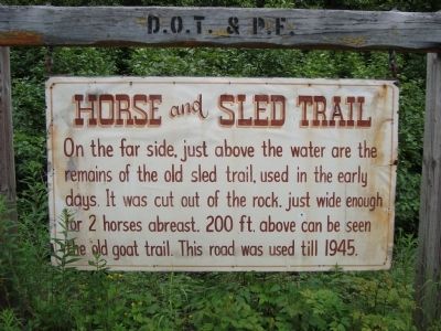 Horse and Sled Trail Marker image. Click for full size.