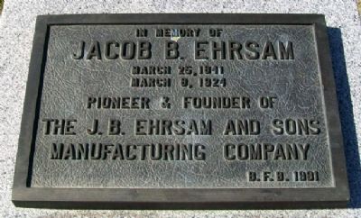 Jacob B. Ehrsam Marker image. Click for full size.