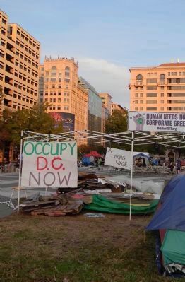 "Occupy D.C." political demonstrators' encampment at Freedom Plaza, October, 2011 image. Click for full size.