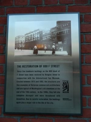 The Restoration of 800 F Street Marker image. Click for full size.